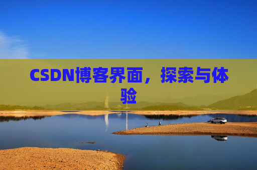 CSDN博客界面，探索与体验